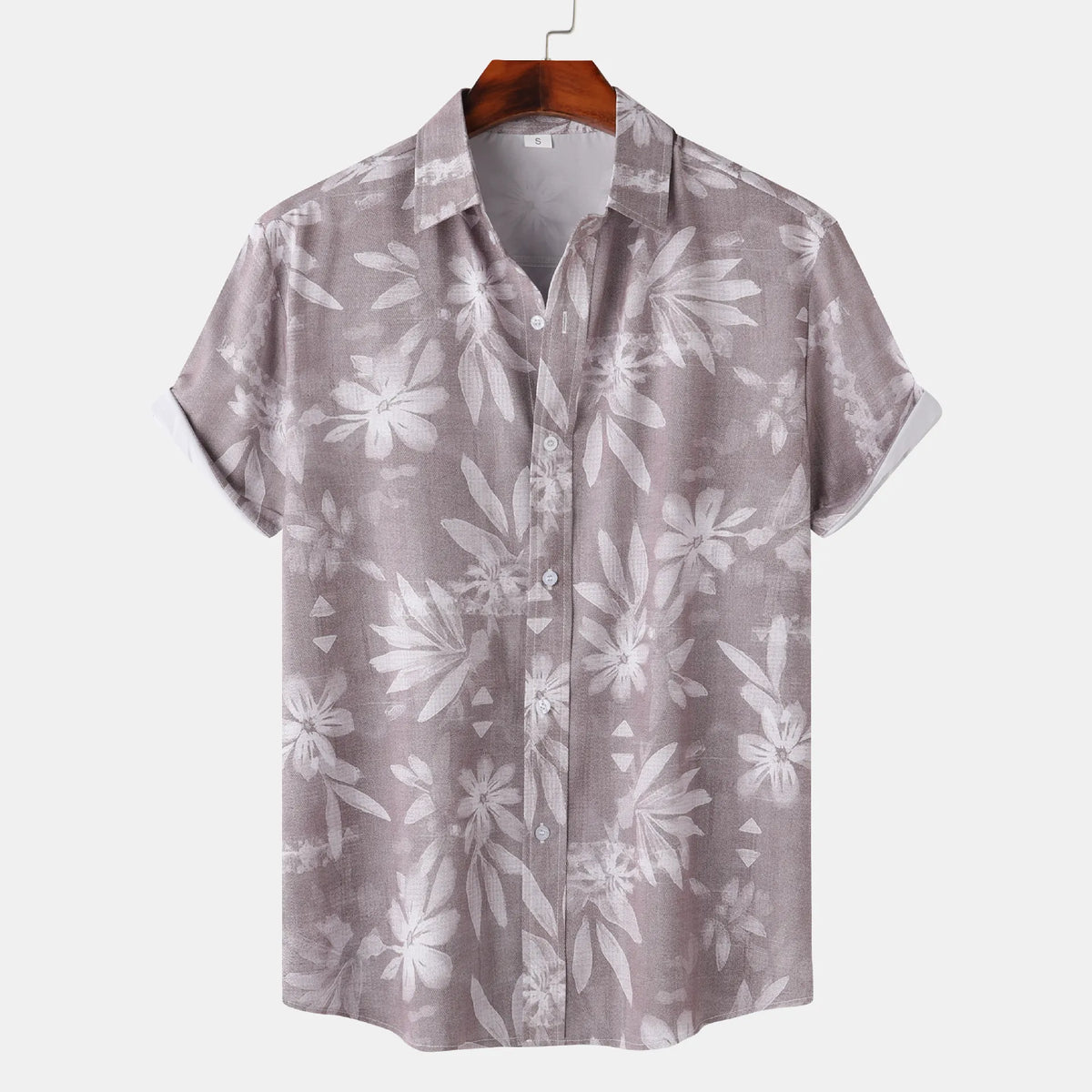 Men's Print Short Sleeve Button-Up Shirt