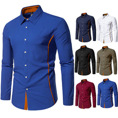 Contrast Color Shirt European And American Fashion Casual