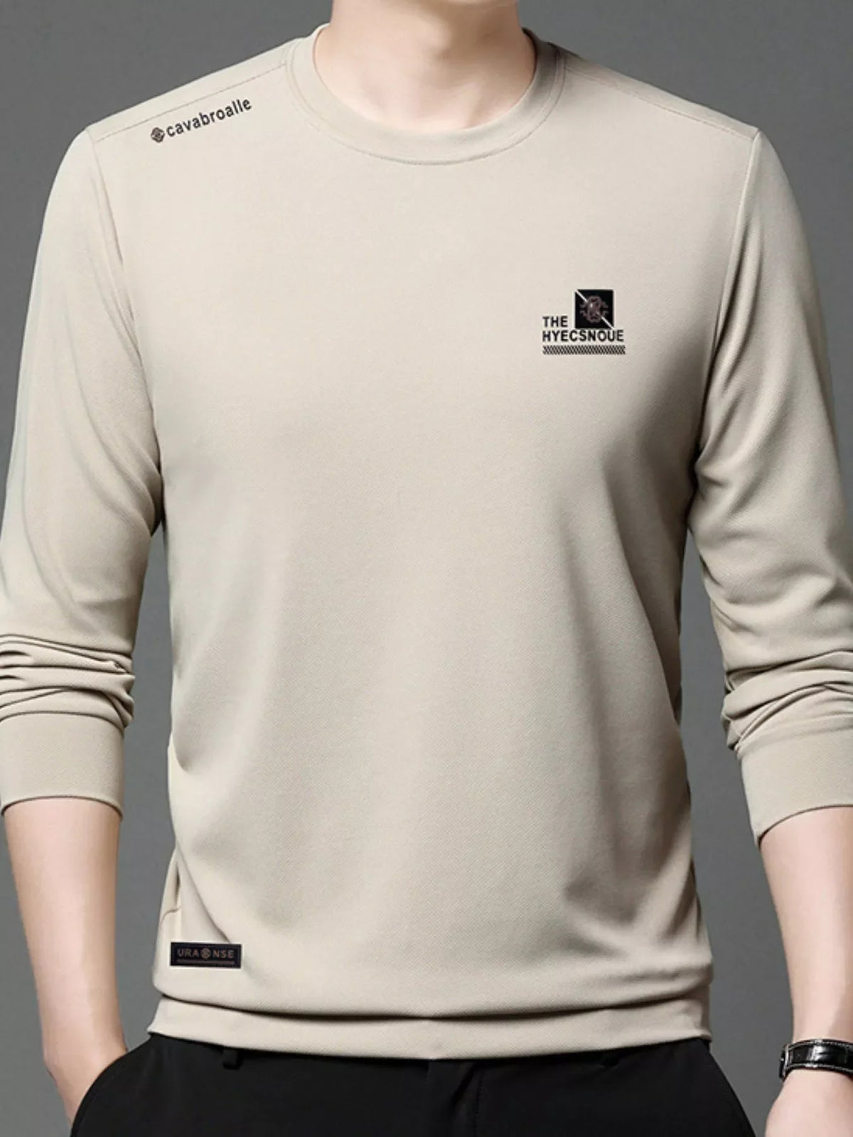Men's Plus Size Casual Long Sleeve T-Shirt