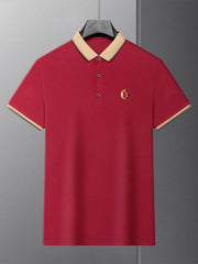 Modern Plus Size Polo Shirt with Contrasting Collar