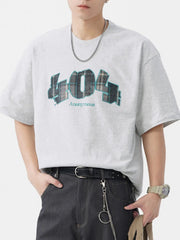 Men's Extended Size Casual Round Neck T-Shirt