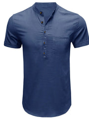 Men's Button Detail Short Sleeve Polo