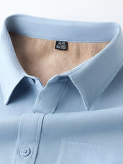 Men's Plus Size Classic Button-Up Long Sleeve Shirt