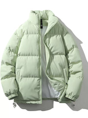 Men's Full Size Padded Zip Up Puffer Jacket Plus Size