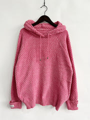 Long Sleeve Hooded Sweater with Drawstring