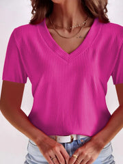 Full Size Modern Fit V-Neck Tee Plus Size