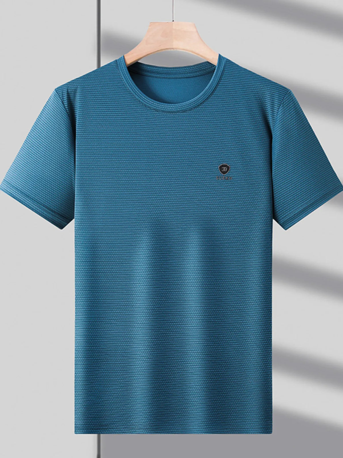 Men's Plus Size Classic Textured Basic Short Sleeve T-Shirt