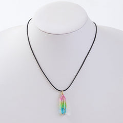 Women's Transparent Geometric Diamond Crystal Necklace