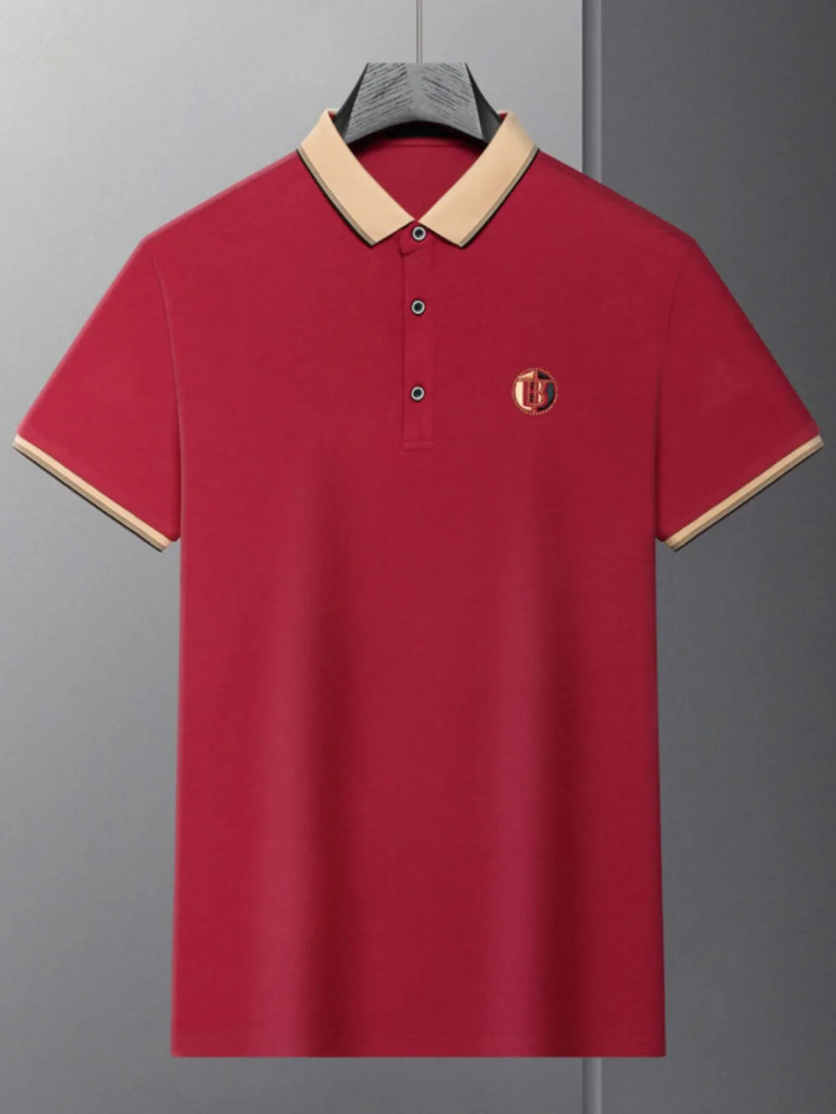 Men's Big & Tall Short Sleeve Polo with Contrast Collar