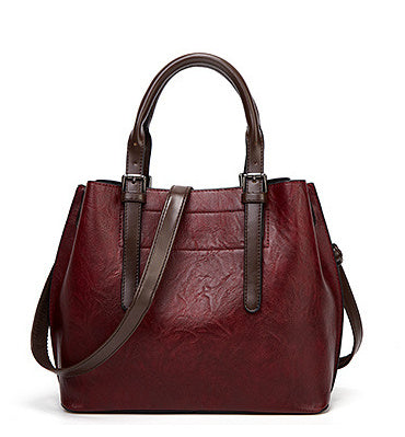 Retro Handbag Contrast Shoulder Women Bag Big Bag