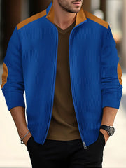Men's Extended Size Full Zip Casual Top - Plus Size