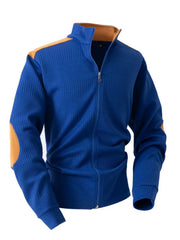 Men's Full Size Zip Up Long Sleeve Top Plus Size