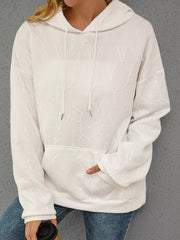 Casual Full Size Embossed Lettering Hoodie Plus Size