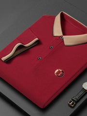 Men's Big & Tall Short Sleeve Polo with Contrast Collar