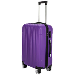 Vertical 3-in-1 Spinner Wheel With Handle Trolley Case 20in 24in 28in ABS Aluminum Alloy Trolley Classic Color - Purple - FREE USA SHIPPING