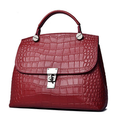 Women's First Layer Cattlehide Leather Fashion Handbag