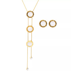 18K Gold-Plated Shell Jewelry Set