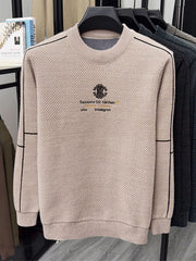 Men's Plus Size Crew Neck Long Sleeve Sweater