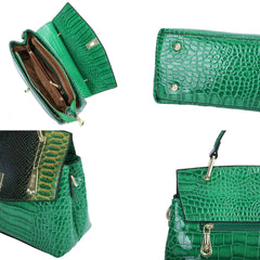 Snake Pattern Women's Bag Handbag Colorful Crocodile Pattern Crossbody Bag