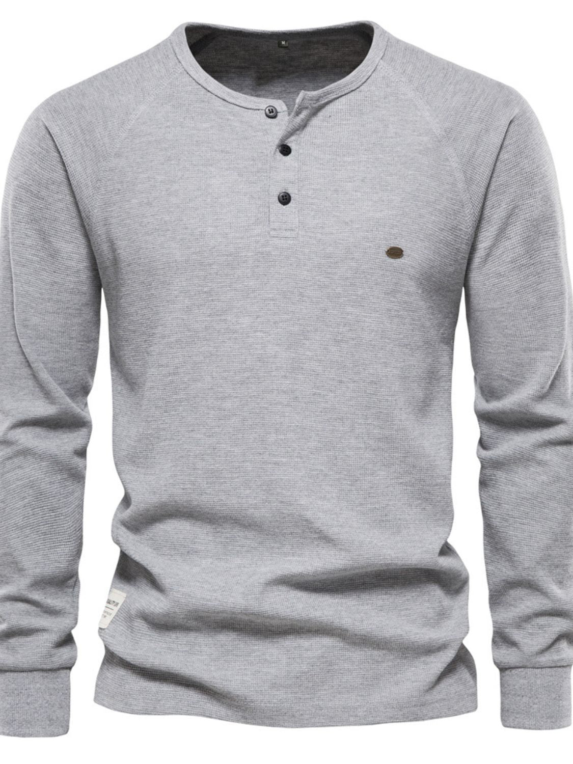 Men's Thermal Waffle-Knit Long Sleeve Shirt