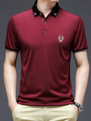 Men's Plus Size Short Sleeve Collar Polo Shirt