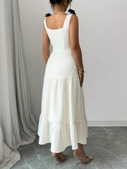 Square Neck Wide Strap Dress