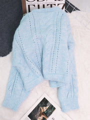 classic cable-knit button-front cardigan