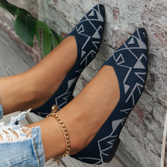 Lightweight Pointed Toe Mesh Slip-On Flats