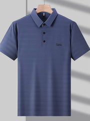 Men's Wide Fit Striped Polo Tee