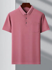 Plus Size Men's Casual Collared Polo Tee