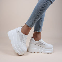 Women's Fashion Lace-up Thick Bottom Casual Daddy Shoes