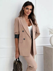 Lapel Collar Long Sleeve Blazer