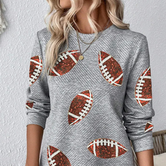 Sequin Football Long Sleeve Mini Dress