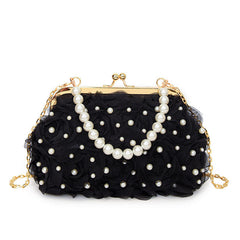Women's Dinner Flower Clipped Button Shell Bag