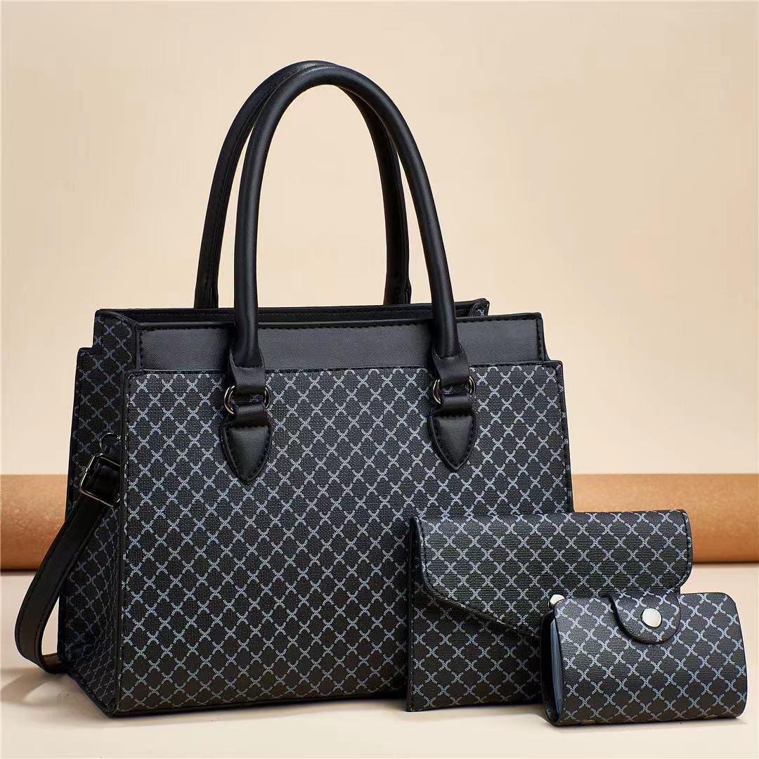 Plaid Women's Large Capacity Fashion Bag Set