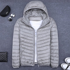 Men's Short All-match Hooded Super Thin Lightweight Down Jacket