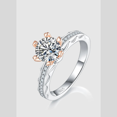 1 Carat Moissanite 925 Sterling Silver Ring