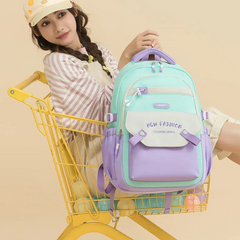 New Student Schoolbag Colorful Contrast Color Schoolbag