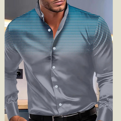 Full Size Men's Business Casual Shirt â€?Long Sleeve Button Style