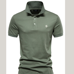 Men's Embroidered Collared Short Sleeve Polo
