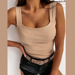 Square Neck Wide Strap Tank