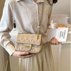 High-grade Diamond Pattern Chain Bag Women's Simple All-match