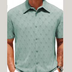 Men's Plus Size Short Sleeve Button-Up Shirt â€?Relaxed Fit Casual Collared Shirt for Big and Tall