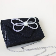 Women's Dinner Clutch Diamond Flip Square Bag Party Fashion