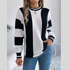 Colorblock Long Sleeve Pullover Sweater