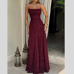Lace Spaghetti Strap Maxi Dress