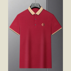 Men's Big & Tall Short Sleeve Polo with Contrast Collar
