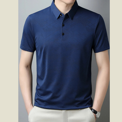 Men's Plus Size Breathable Short Sleeve Geometric Polo
