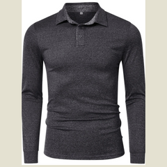 Men's Classic Long Sleeve Slim Fit Polo Shirt