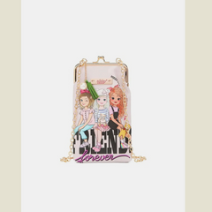 Nicole Lee USA Printed Kisslock Phone and Sunglass Purse